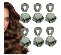 MeLtor 6 Piezas Heatless Curls, Lazy Curler Set Diadema, Heatless Hair Curlers Rizador Pelo Sin Calor Para Cabello Largo Y Medi De Diseño De Estilo DIY,green