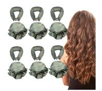 MeLtor 6 Piezas Heatless Curls, Lazy Curler Set Diadema, Rizador Sin Calor Rizador De Pelo Sin Calor Para Cabello Largo Y Medi De Diseño De Estilo DIY,green