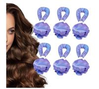 MeLtor 6 Piezas Ondas Sin Calor, Lazy Curler Set Diadema, Rizador Pelo Sin Calor Rizador De Pelo Sin Calor Para Dormir DIY Pelo Rizado,purple