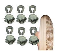 MeLtor 6 Piezas Ondas Sin Calor, Lazy Curler Set Diadema, Rizadores De Pelo Sin Calor Rizador Pelo Sin Calor Para Dormir DIY Pelo Rizado,green