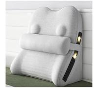 MeLtor Respaldo Cama con Cuello Desmontable, Respaldo Sofa Lavable,Multifunción, Respaldo para Cama para Cama/Sofá/Suelo,Gray