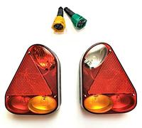 MelTruck® - 2 Pilotos Traseros LED 12 V 24 V para Camiones, Remolques con Bombillas, Conector de Bayoneta, Set de Conexión de Bayoneta