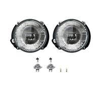 MelTruck 2x Faro Delantero H4 + Bombillas 12V Multicar M26 M27 FUMO Set | Set con 2x bombilla H4 y 2x T4W