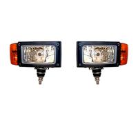 MelTruck® 2x H4 Faros delanteros con indicador Omega Holder 24V para cargadora de ruedas excavadora JCB Merlo E20