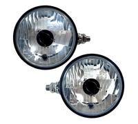 MelTruck Juego de 2 faros principales H4 R2 para tractores, remolcadores, maquinaria de construcción, luz de cruce, luz de posición izquierda + derecha, 12 V, 24 V, carcasa de metal, marca E20