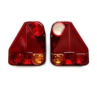 MelTruck® Juego de 2 faros traseros de 12 V 24 V bayoneta E9 con bombillas para camiones remolques