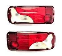 MelTruck Juego de 2 Pilotos Traseros Completos, Cristal Blanco, para Mercedes Benz Sprinter, 12V/24V, Homologado E4