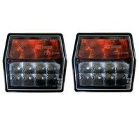 MelTruck Juego de luces traseras LED para remolque, 12 V, IP68, luces de freno, intermitentes, luces antiniebla, luces antiniebla traseras, luces LED universales para remolques, coches, camiones