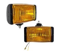 MelTruck Kit 2 Faros Antiniebla H3 Amarillo - Luces Auxiliares Universales 12V 55W (Bombillas Incluidas) - Vidrio Amarillo Homologado E20 IP66 - Focos para Coche 4x4 Camión Tractor