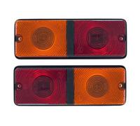 MelTruck Kit 2 Pilotos Traseros Universales para Remolque Camión Tractor - Homologado E9-214x77mm - Izquierda y Derecha - Luces Freno Intermitente Posición - Sin Bombillas