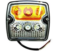 MelTruck Kit luces LED remolque 12V/24V luz de posición intermitente o piloto trasero con freno 105mmx97mm para remolque camión caravana tractor autocaravana