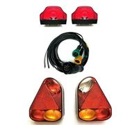 MelTruck Kit Luces Traseras LED Remolque 13 Polos Luz Matrícula E9 Bayoneta Caravana Camión 12V 24V Stop Intermitente Antiniebla Marcha Atrás Cable Incluido