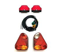MelTruck Kit Luces Traseras LED Remolque 13 Polos Luz Matrícula E9 Bayoneta Caravana Camión 12V 24V Stop Intermitente Antiniebla Marcha Atrás Cable Incluido
