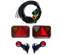 MelTruck Kit Luz Trasera LED 6 Funciones para Remolque, Trailer, Caravana, Vehículo Agricola, Camión - Posición, Freno, Intermitente, Marcha Atrás, Antiniebla - Homologado E9