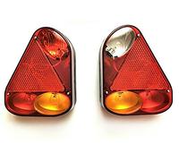 MelTruck Luces Traseras Izquierda Derecha 12V Remolque Caravana Camión Homologadas E9 175x220mm Stop Intermitente Antiniebla Marcha Atrás Kit Completo