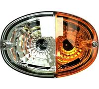 MelTruck Luz de posición intermitente ovalada AMP para tractor John Deere 5G 5GF 5GV JCB con bombillas de 12 V