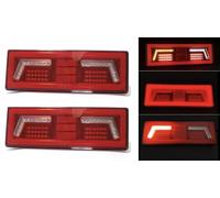 MelTruck Piloto Trasero LED Neón 106 LED, Izquierdo y Derecho, 12V/24V, Homologado E9, para Camión Tractor Excavadora Remolque