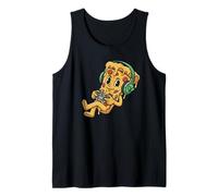 Melty Cheese Video Game Controller Pizza Slice Gamer Camiseta sin Mangas