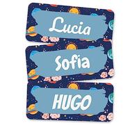 melu kids® Etiquetas para Ropa Personalizadas (100 piezas) - No es necesario planchar, pegatinas personalizadas para pegar y lavables a máquina (lavadora y lavavajilas) - Espacio