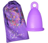 MeLuna Classic Copa Menstrual con Anillo, Color Violeta, Talla L - 1 Unidad
