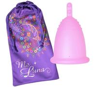 MeLuna Soft Copa Menstrual, Palito, Rosa, Talla S - 1 Unidad