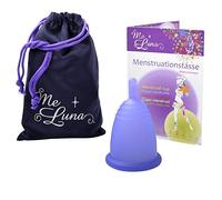 MeLuna Sport Copa Menstrual, Palito, Violeta Azulado, Talla XL - 1 Unidad