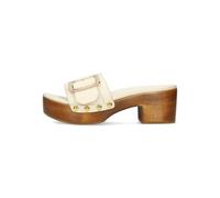 Melvin & Hamilton Layla 1 Imola Bianco Buckle Gold, Obstrucción Mujer, Beige, 39 EU