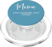 Mema Like A Grandma Only Cooler Heart Mother's Day Mema PopSockets PopGrip para MagSafe