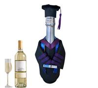Memador de vino final, tapa de botella de abrigo de vino | Cubierta de botella de vino decorativa Cubre la bachillerato-topper | Party Tension Party Accesorios para solteros, familia, l