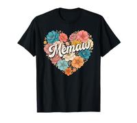 Memaw Floral Heart For Mother's Day Camiseta