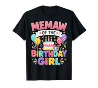 Memaw of The Birthday Girl Cute Family Birthday Party Camiseta