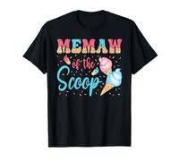 Memaw Of The Scoop Helado Revelación de Género Baby Shower Camiseta