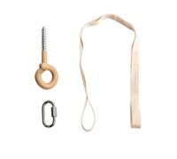 Membantu Kit de suspensión de techo 2.0 - Correa ajustable para colgar y gancho para cuna de bebé y hamacas | Capacidad de 25 kg | Color natural | Fácil instalación