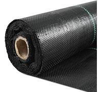 Membrana de cobertura de suelo plegada, membrana antihierbas, 60 g/2,1 oz, alfomlezas, tejido geotextil tejido para subsuelo, 1,4/1,7/2/2,3/2,6 pies (1,4 pies x 550 pies (0,42 x 16 pulgadas)