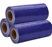Membrana Desechable Adhesiva Cubrir Zapatos 100m, DiáMetro Interior del Cilindro: 3,5cm, Ancho: 16cm, Material de PVC para MáQuina Dispensadora AutomáTica de Cubrezapato(Blue,3 Rolls)