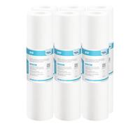 Membrane Solutions 10" x 2.5" Cartucho de Sedimentos, Filtros de Agua de Sedimentos Recambio de Filtros para Sistema de Filtración, Ósmosis Inversa - 10 Micras, 6 Pack