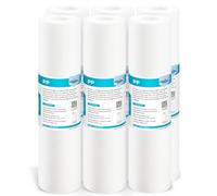 Membrane Solutions 10" x 2.5" Cartucho de Sedimentos, Filtros de Agua de Sedimentos Recambio de Filtros para Sistema de Filtración, Ósmosis Inversa - 20 Micras, 6 Pack