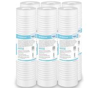 Membrane Solutions - Cartucho de filtro de agua de sedimentos ranurados de 0,5 micras (paquete de 6), filtro de agua para toda la casa, repuesto universal de 10 x 2,5 pulgadas para unidad de ósmosis