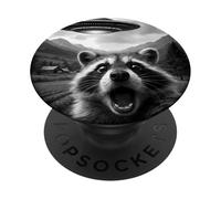 Meme Alien De Mapache Abducción OVNI PopSockets PopGrip Adhesivo