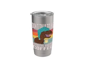 meme café - No me hables hasta que haya tomado mi café Vaso térmico de acero inoxidable de doble pared