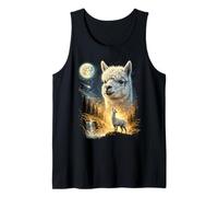 Meme de Alpaca Aullando a la Luna Divertido Llama Alpaca de los 90 Camiseta sin Mangas