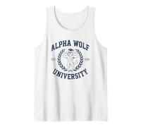 Meme de Brainrot de la Universidad Alpha Wolf Alpha Wolf Camiseta sin Mangas