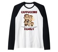 Meme de Brainrot italiano a juego de la familia Cappuccino Assassino Camiseta Manga Raglan