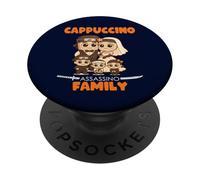 Meme de Brainrot italiano a juego de la familia Cappuccino Assassino PopSockets PopGrip Adhesivo
