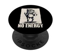 Meme de café introvertidos Divertidos de Rana gruñona Sin energía PopSockets PopGrip Adhesivo