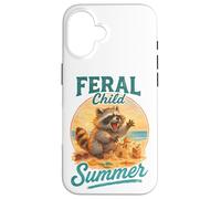 Meme de Feral Child Summer Raccoon Beach Chaos Carcasa para iPhone 16