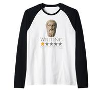 Meme de Filosofía Ateniense Griega Antigua - Platón - Escritura Camiseta Manga Raglan