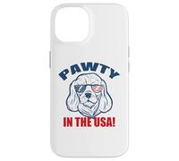 Meme de Gafas de Sol Pawty in The USA Party Basset Hound Carcasa para iPhone 14