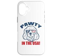 Meme de Gafas de Sol Pawty in The USA Party Basset Hound Carcasa para iPhone 16 Plus