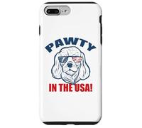 Meme de Gafas de Sol Pawty in The USA Party Basset Hound Carcasa para iPhone 7 Plus/8 Plus